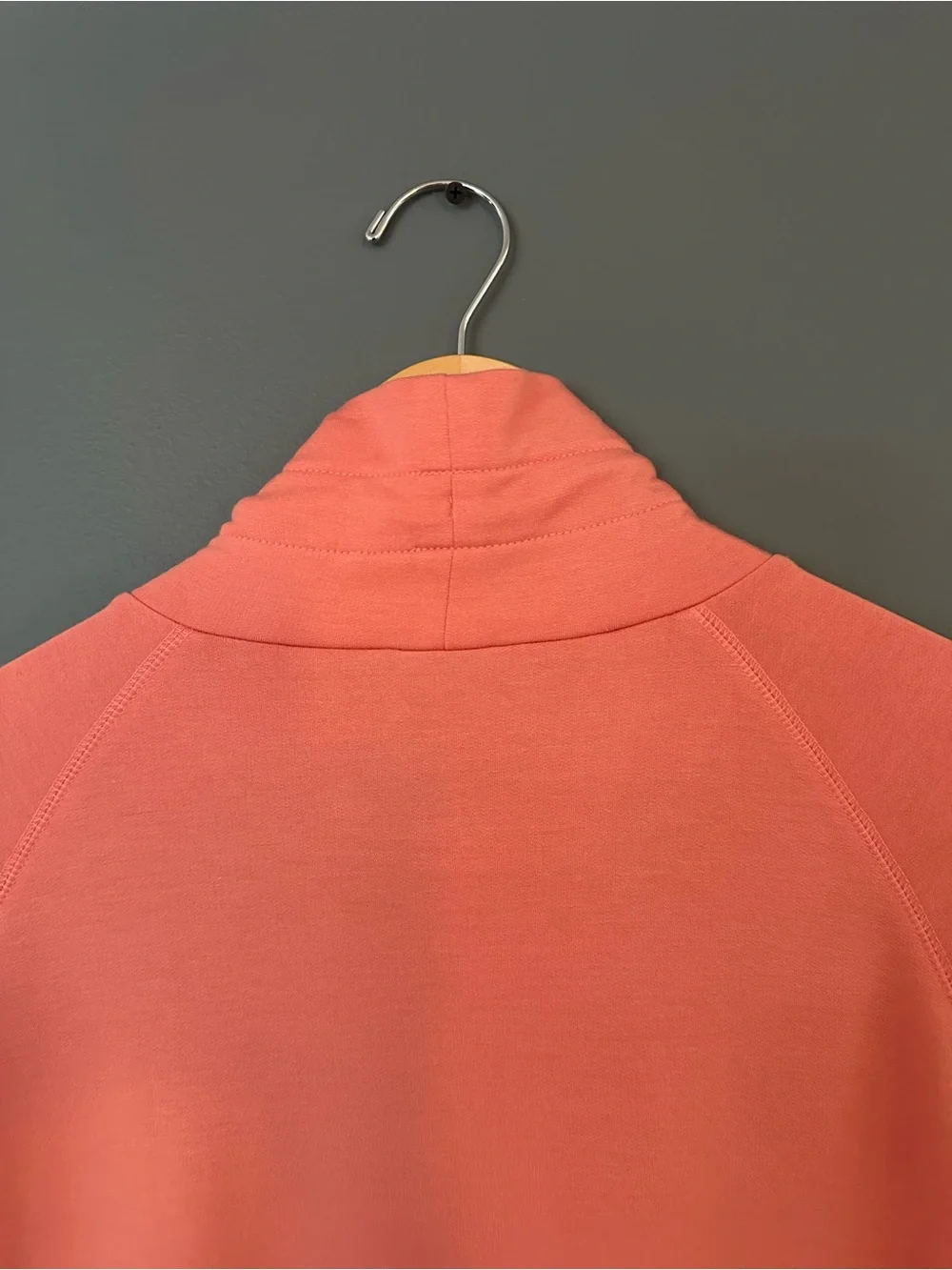 J. Crew Coral Cowl-Neck Pullover Sweater With Drawstring Neck Small NWOT